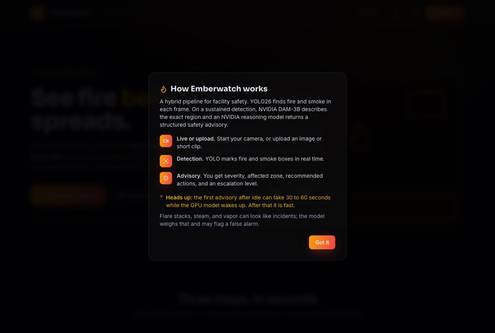 Emberwatch - CNN-VLM Fire Detection